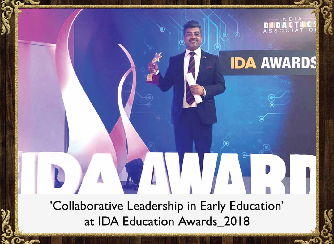 'Collaborative Leadership in Early Education' at IDA Education Awards_2018 - Best School in Gurgaon