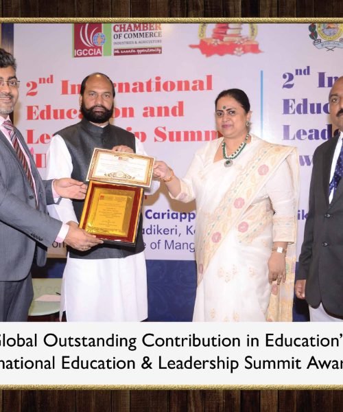 Indo Global Outstanding contribution in Education Award by International Education and Leadership Summit Award 2016
