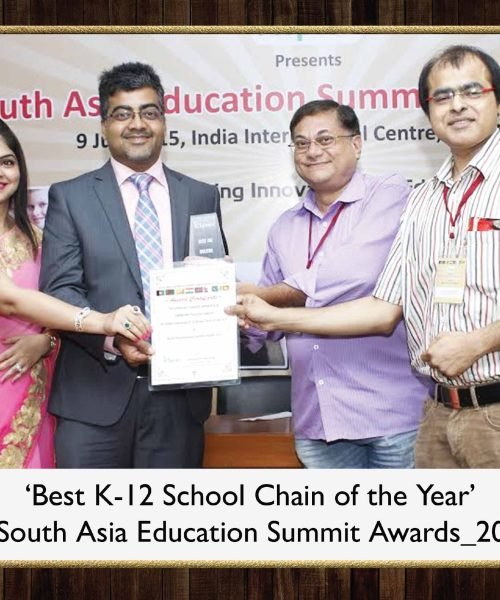Best K12 School Chain of the Year by South Asia Education Awards 2015- best school in gurgaon